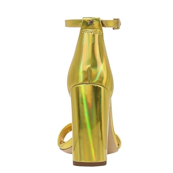 Sam Edelman‎ Women’s Gold Metallic Yaro Ankle Strap Sandal Size 9 - Picture 6 of 16